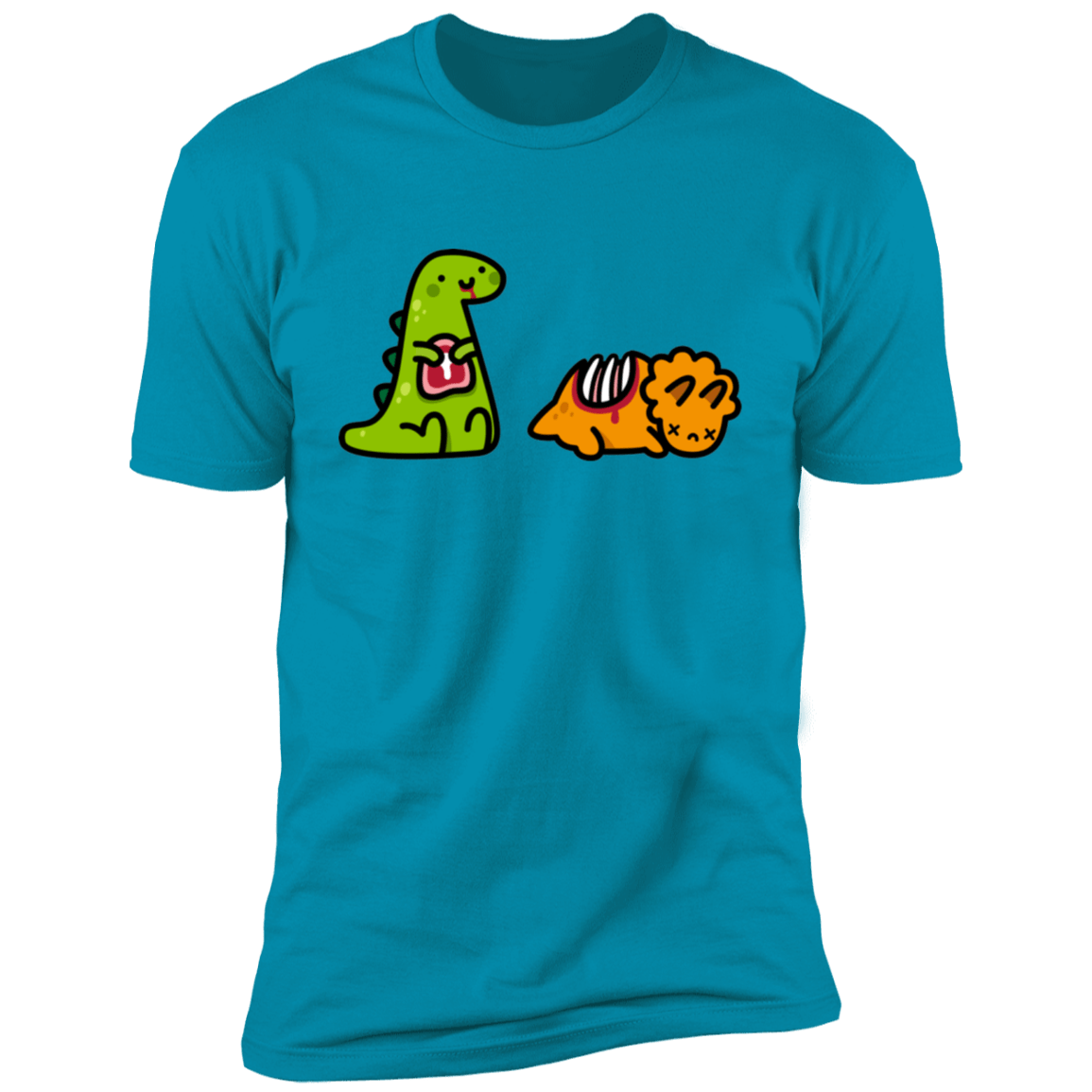 T-Shirts Turquoise / S Dino Steak Men's Premium T-Shirt