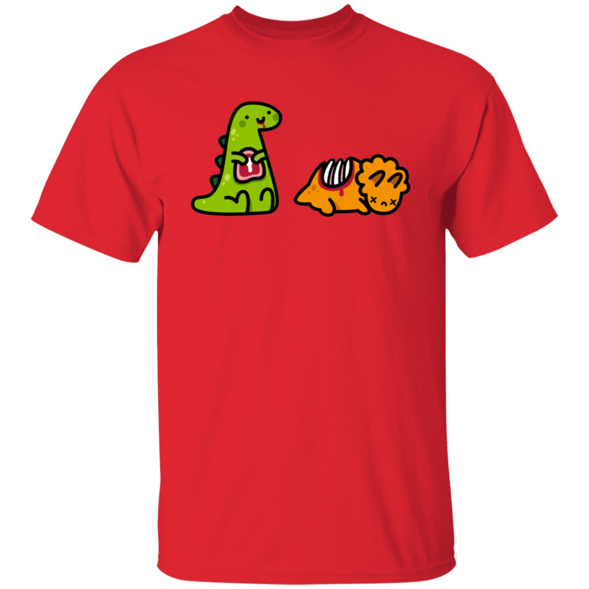 T-Shirts Red / S Dino Steak T-Shirt