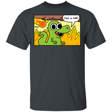 T-Shirts Dark Heather / YXS Dinoptimistic Youth T-Shirt