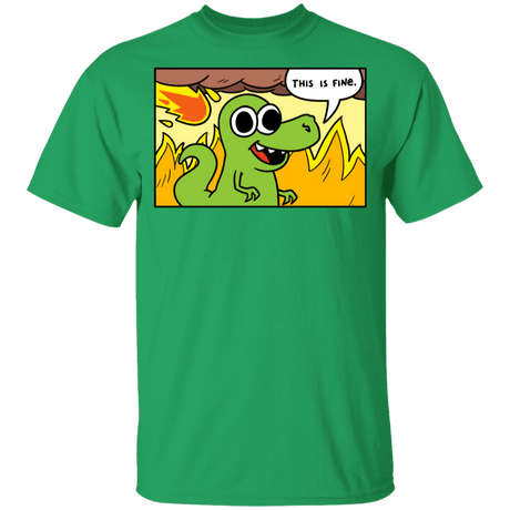 T-Shirts Irish Green / YXS Dinoptimistic Youth T-Shirt