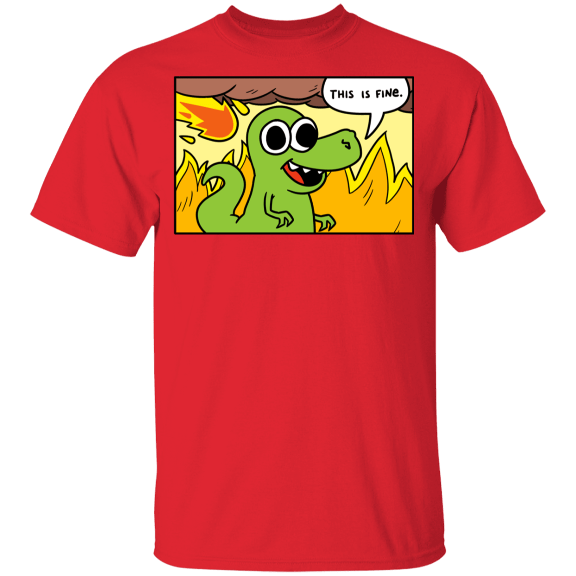 T-Shirts Red / YXS Dinoptimistic Youth T-Shirt