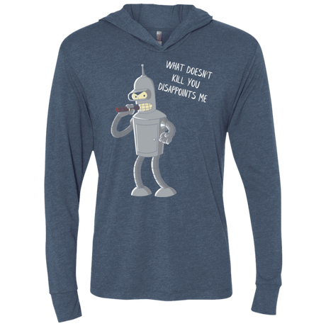 T-Shirts Indigo / X-Small Disappointed Triblend Long Sleeve Hoodie Tee