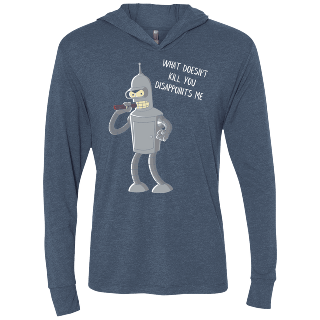 T-Shirts Indigo / X-Small Disappointed Triblend Long Sleeve Hoodie Tee