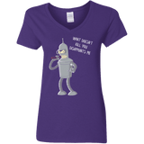 T-Shirts Purple / S Disappointed Women's V-Neck T-Shirt