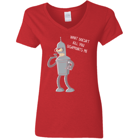 T-Shirts Red / S Disappointed Women's V-Neck T-Shirt