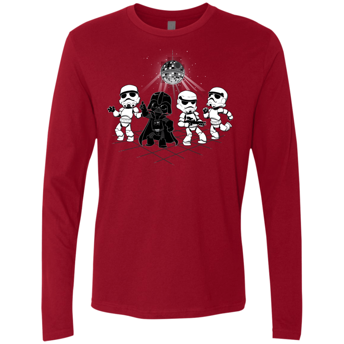 T-Shirts Cardinal / Small Disco Dark Side Men's Premium Long Sleeve