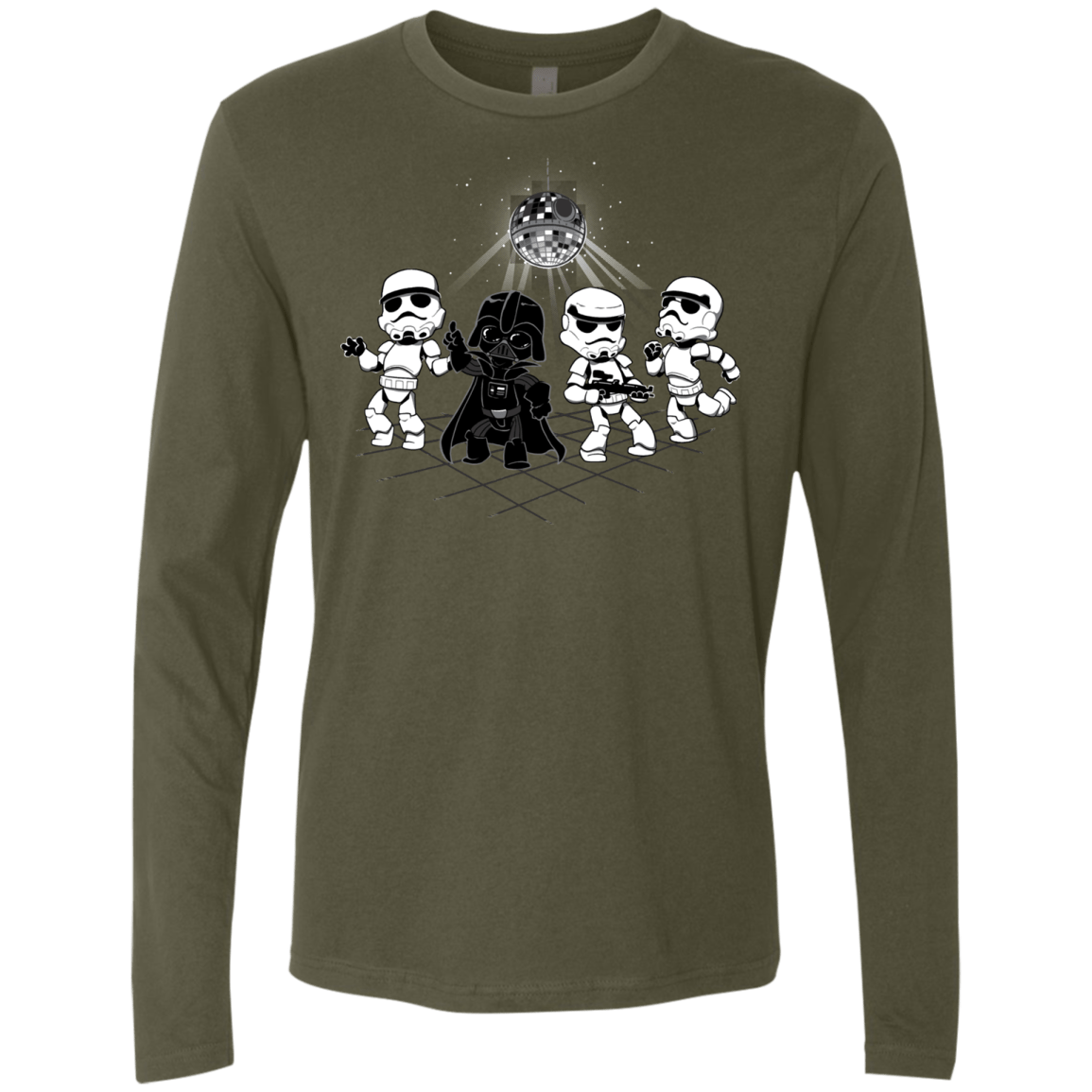 T-Shirts Military Green / Small Disco Dark Side Men's Premium Long Sleeve