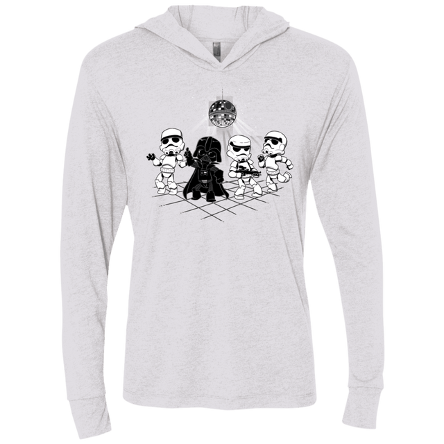 T-Shirts Heather White / X-Small Disco Dark Side Triblend Long Sleeve Hoodie Tee