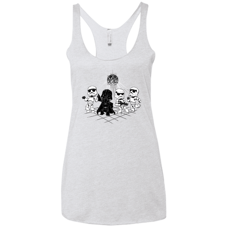 T-Shirts Heather White / X-Small Disco Dark Side Women's Triblend Racerback Tank