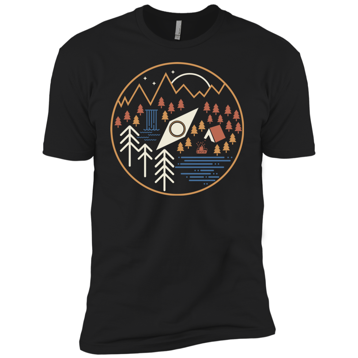 T-Shirts Black / YXS Discover Camping Boys Premium T-Shirt