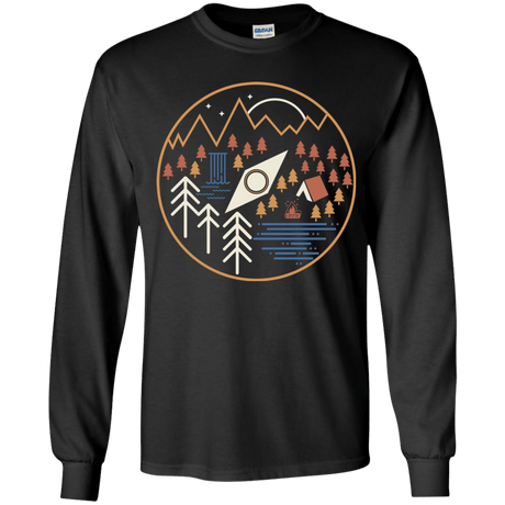 T-Shirts Black / YS Discover Camping Youth Long Sleeve T-Shirt