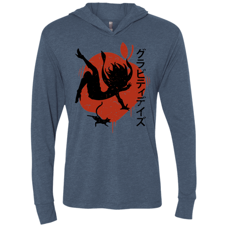 T-Shirts Indigo / X-Small Discover the Gravitation Triblend Long Sleeve Hoodie Tee