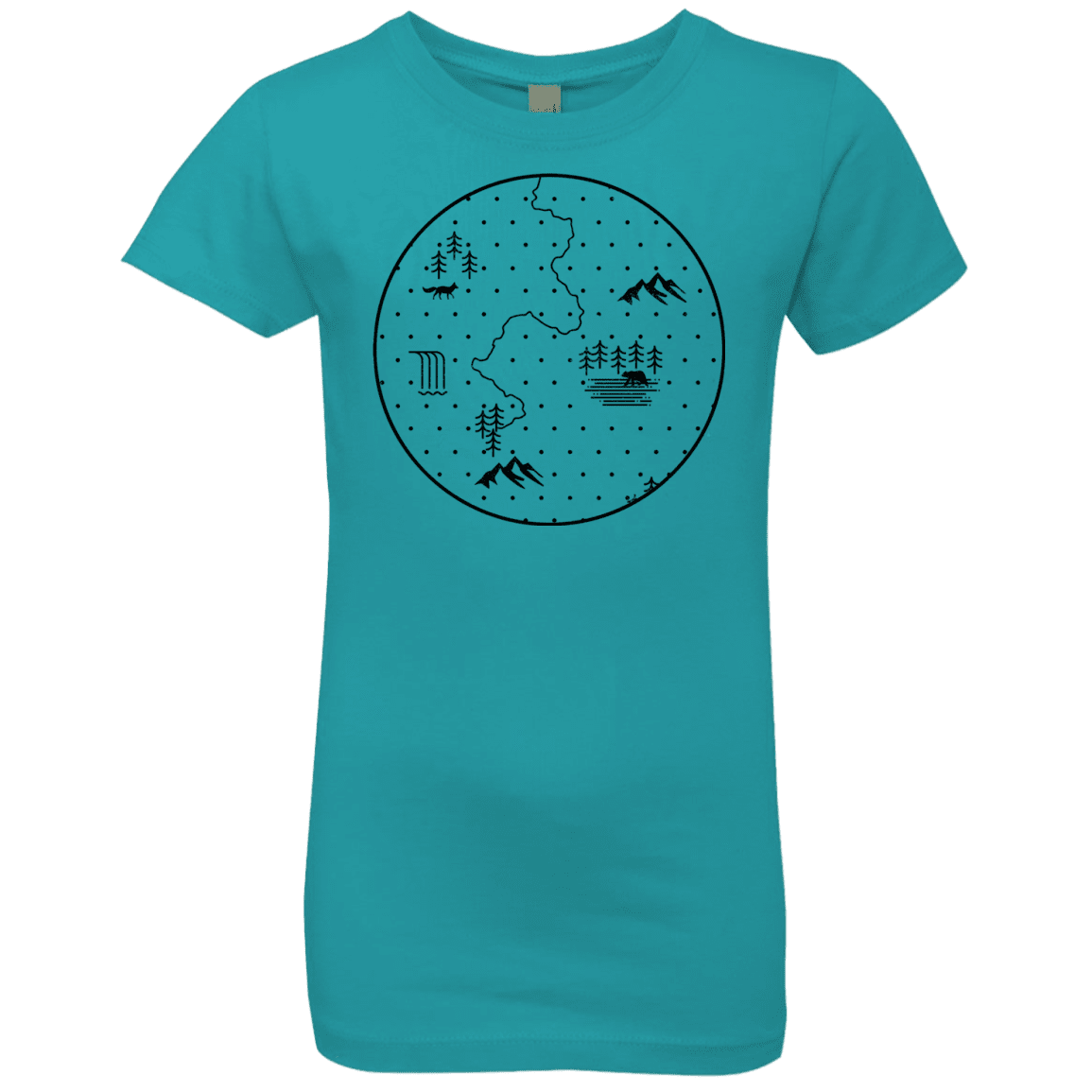 T-Shirts Tahiti Blue / YXS Discovering Nature Girls Premium T-Shirt