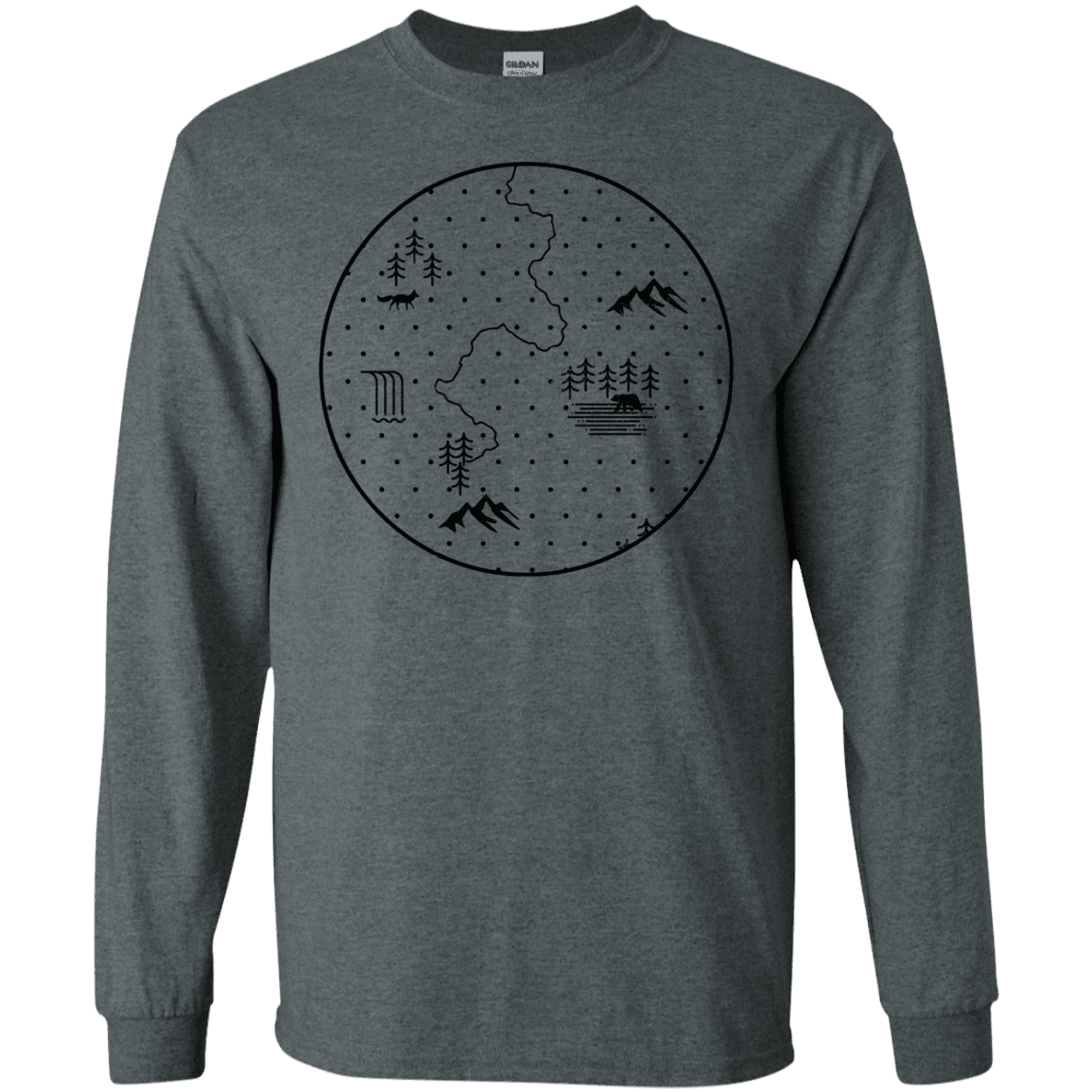 T-Shirts Dark Heather / S Discovering Nature Men's Long Sleeve T-Shirt