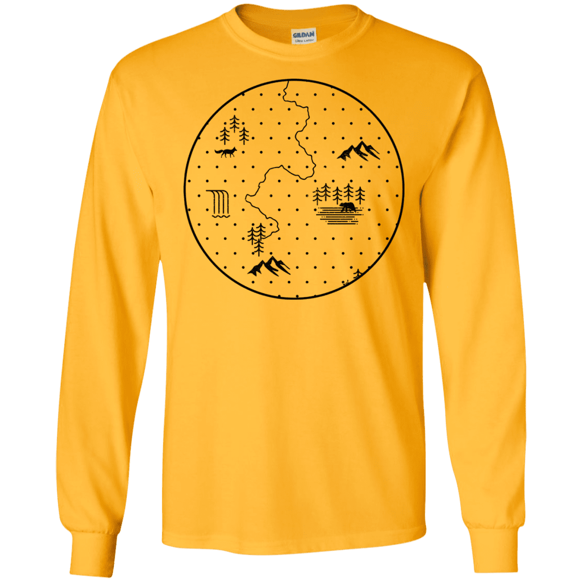 T-Shirts Gold / S Discovering Nature Men's Long Sleeve T-Shirt