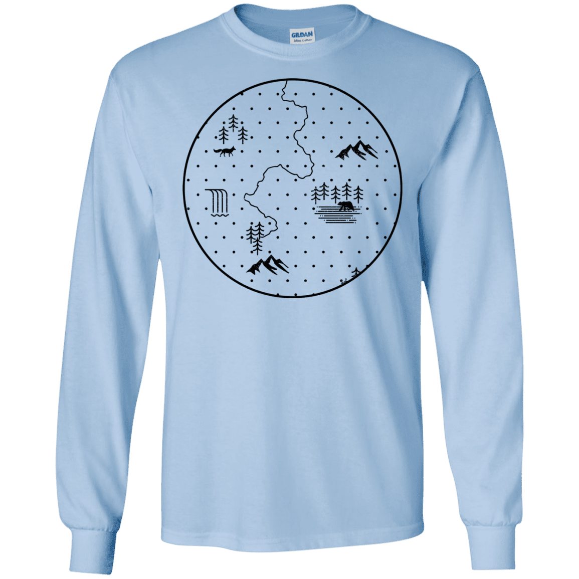 T-Shirts Light Blue / S Discovering Nature Men's Long Sleeve T-Shirt