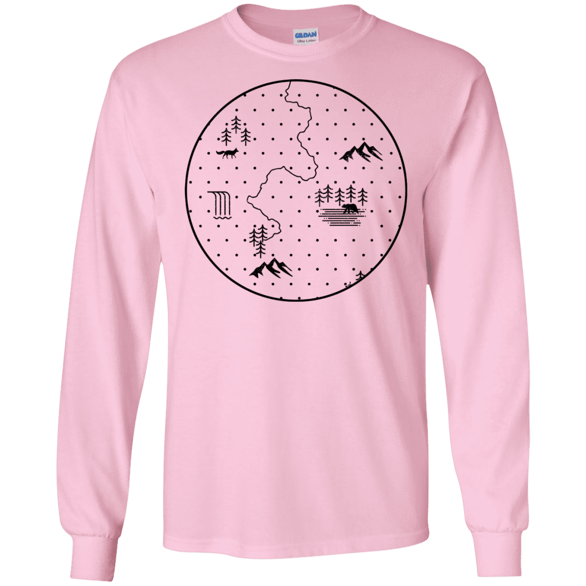 T-Shirts Light Pink / S Discovering Nature Men's Long Sleeve T-Shirt