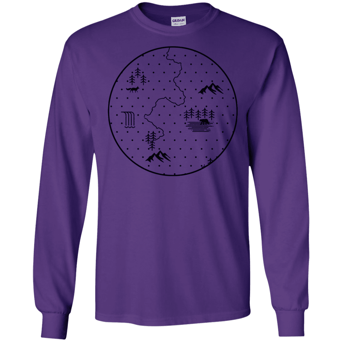 T-Shirts Purple / S Discovering Nature Men's Long Sleeve T-Shirt