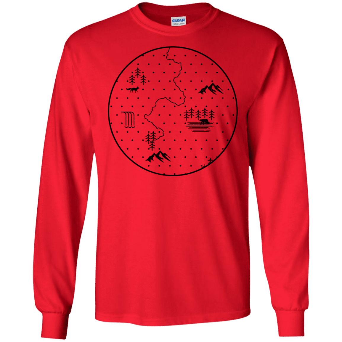 T-Shirts Red / S Discovering Nature Men's Long Sleeve T-Shirt