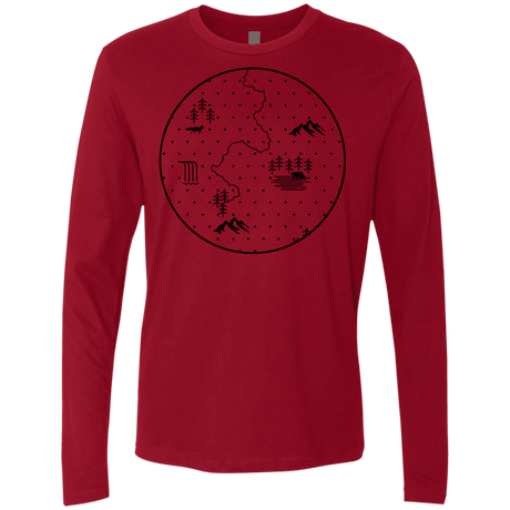 T-Shirts Cardinal / S Discovering Nature Men's Premium Long Sleeve