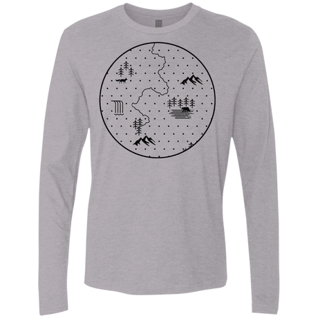 T-Shirts Heather Grey / S Discovering Nature Men's Premium Long Sleeve