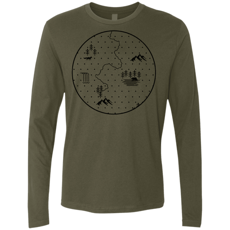 T-Shirts Military Green / S Discovering Nature Men's Premium Long Sleeve