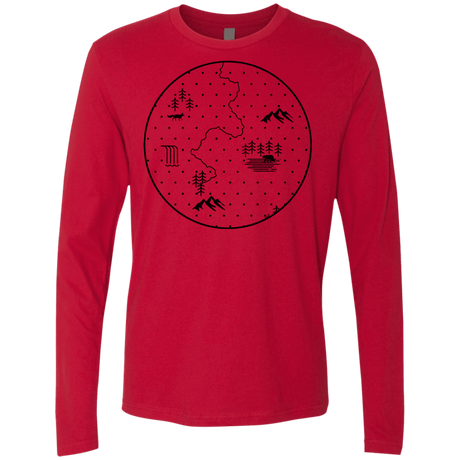 T-Shirts Red / S Discovering Nature Men's Premium Long Sleeve