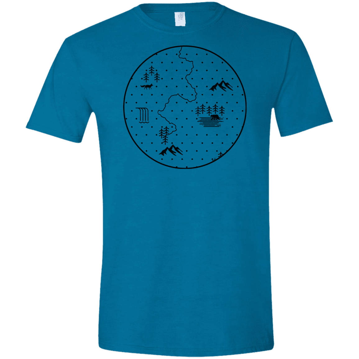 T-Shirts Antique Sapphire / S Discovering Nature Men's Semi-Fitted Softstyle