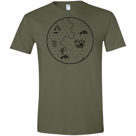 T-Shirts Military Green / S Discovering Nature Men's Semi-Fitted Softstyle