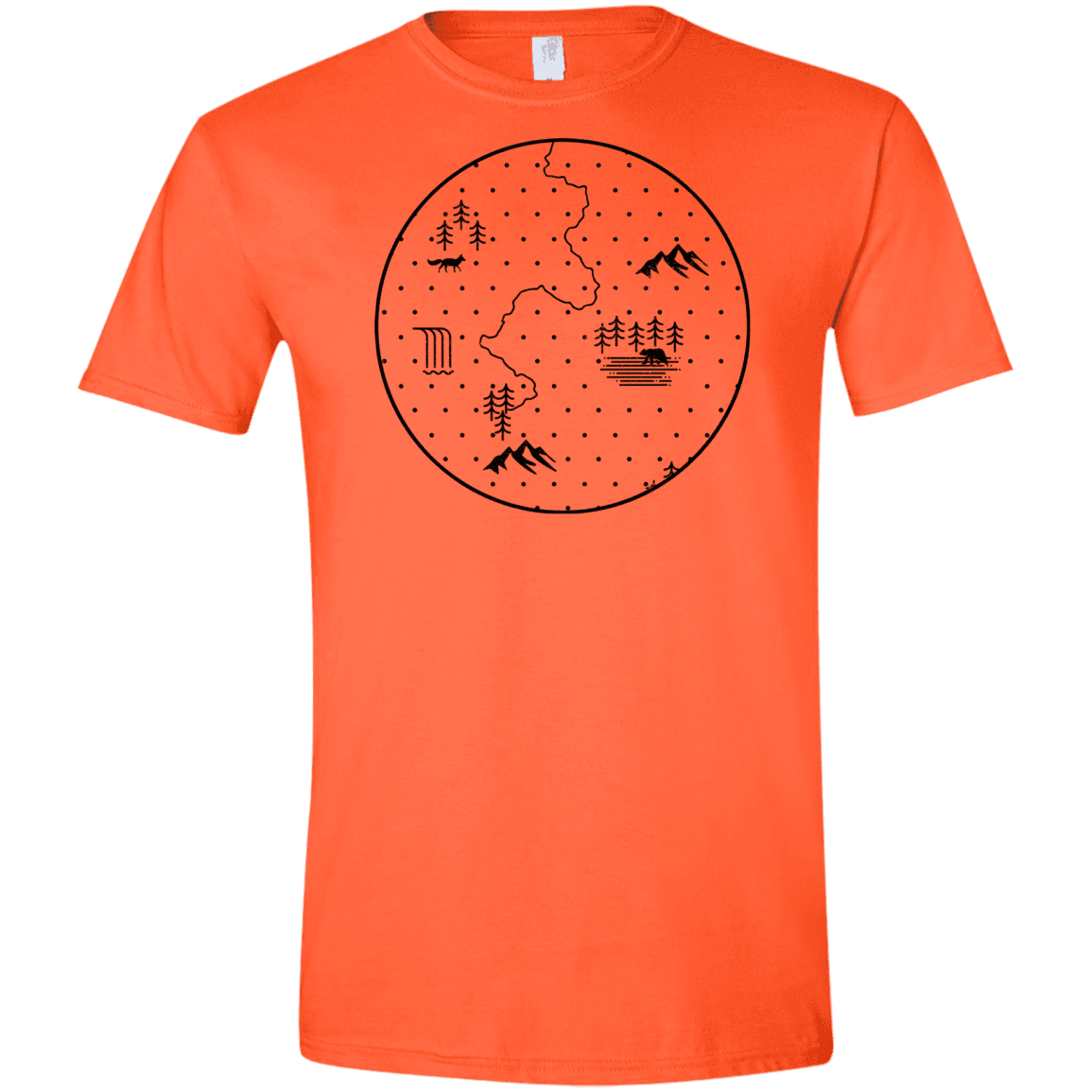 T-Shirts Orange / S Discovering Nature Men's Semi-Fitted Softstyle