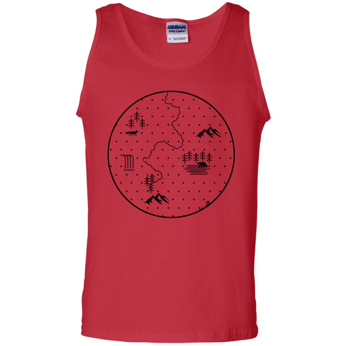 T-Shirts Red / S Discovering Nature Men's Tank Top