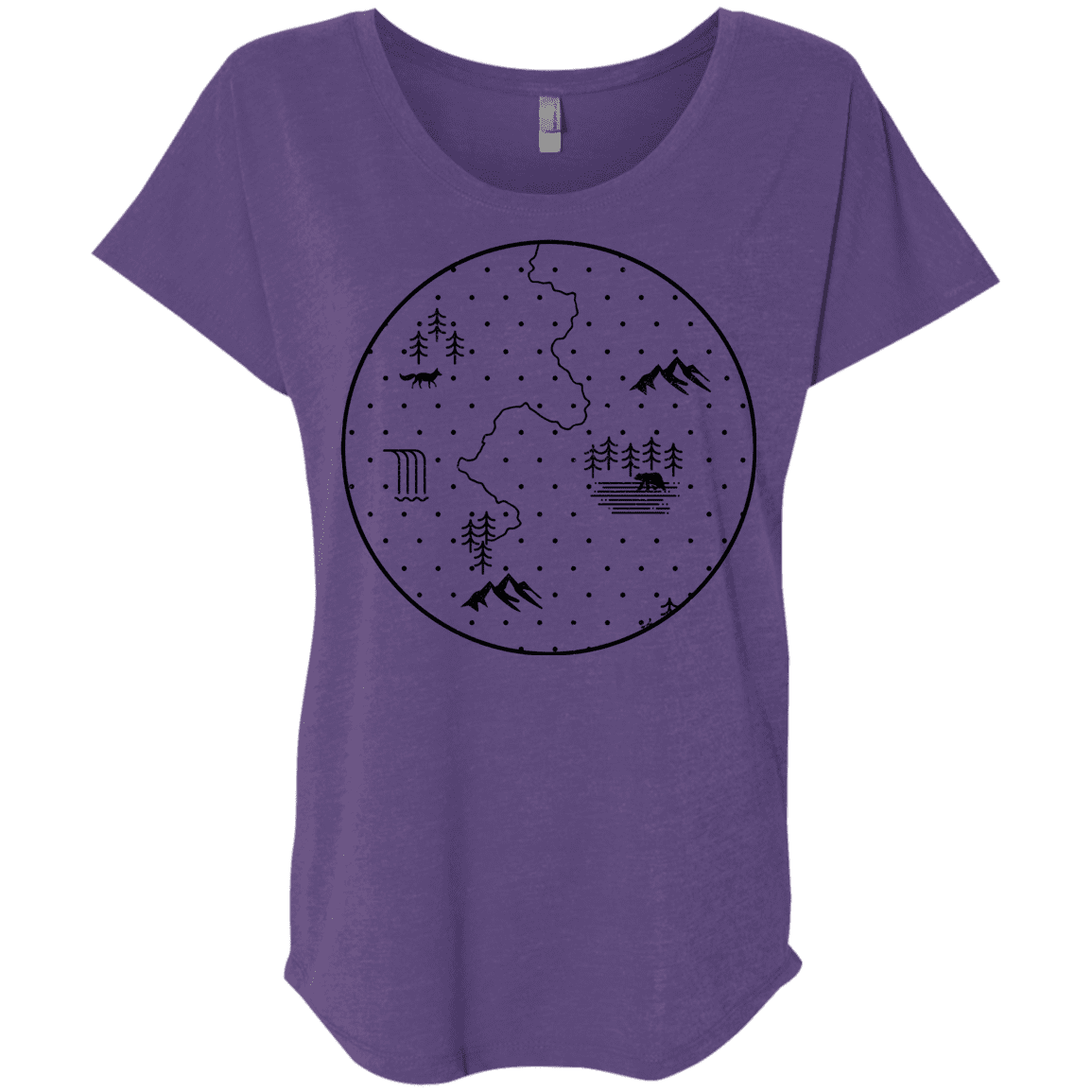 T-Shirts Purple Rush / X-Small Discovering Nature Triblend Dolman Sleeve