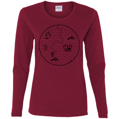 T-Shirts Cardinal / S Discovering Nature Women's Long Sleeve T-Shirt
