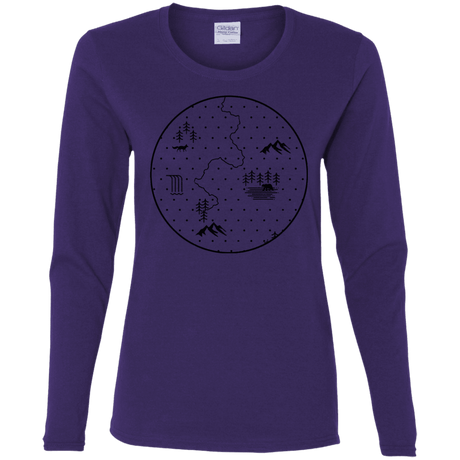 T-Shirts Purple / S Discovering Nature Women's Long Sleeve T-Shirt