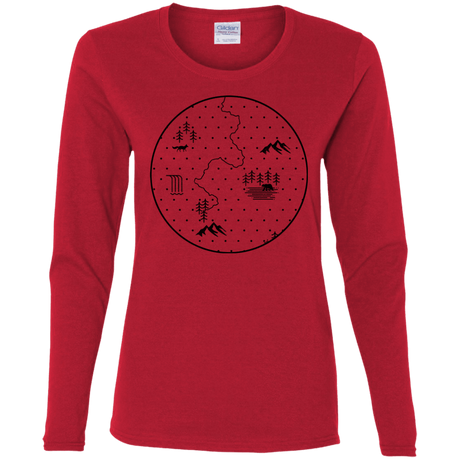 T-Shirts Red / S Discovering Nature Women's Long Sleeve T-Shirt