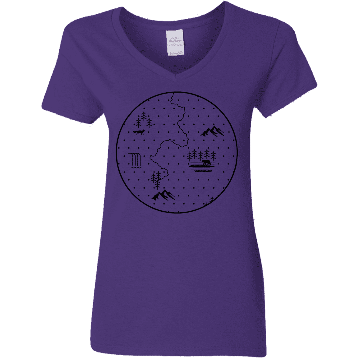 T-Shirts Purple / S Discovering Nature Women's V-Neck T-Shirt