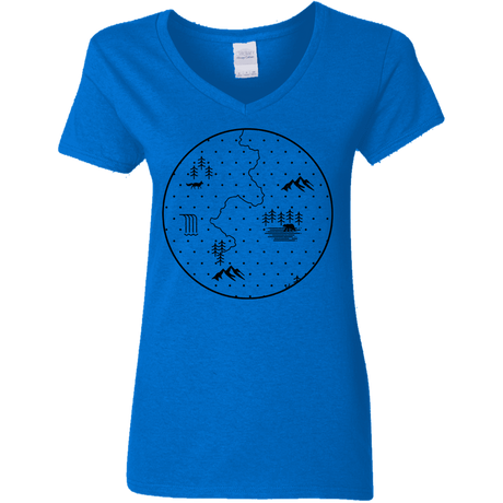 T-Shirts Royal / S Discovering Nature Women's V-Neck T-Shirt