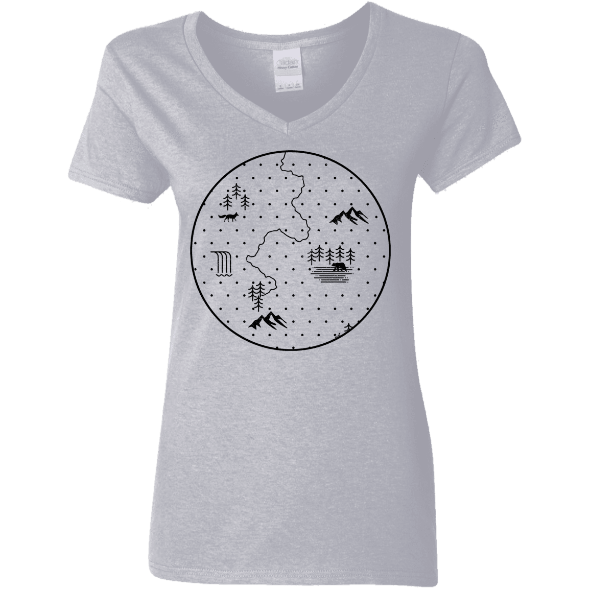 T-Shirts Sport Grey / S Discovering Nature Women's V-Neck T-Shirt