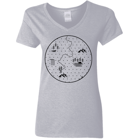 T-Shirts Sport Grey / S Discovering Nature Women's V-Neck T-Shirt