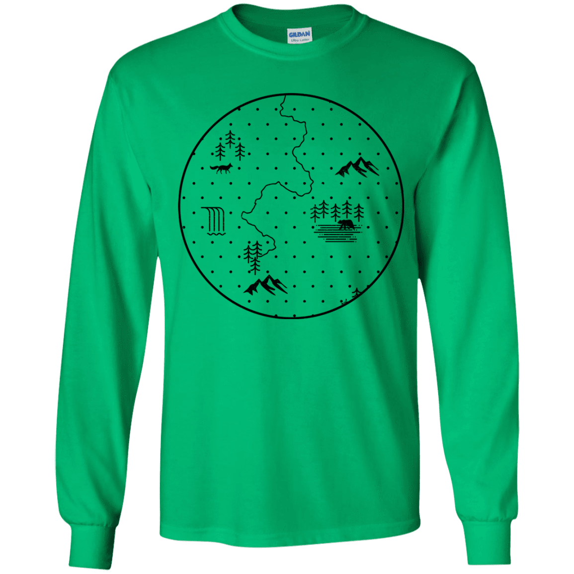 T-Shirts Irish Green / YS Discovering Nature Youth Long Sleeve T-Shirt