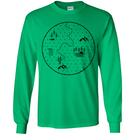 T-Shirts Irish Green / YS Discovering Nature Youth Long Sleeve T-Shirt