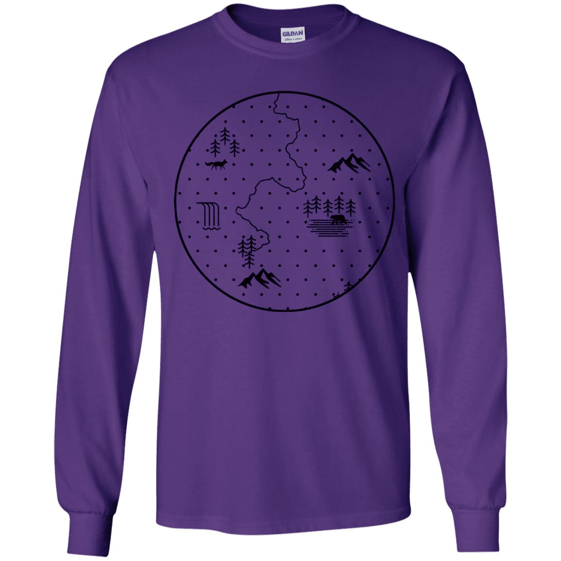 T-Shirts Purple / YS Discovering Nature Youth Long Sleeve T-Shirt
