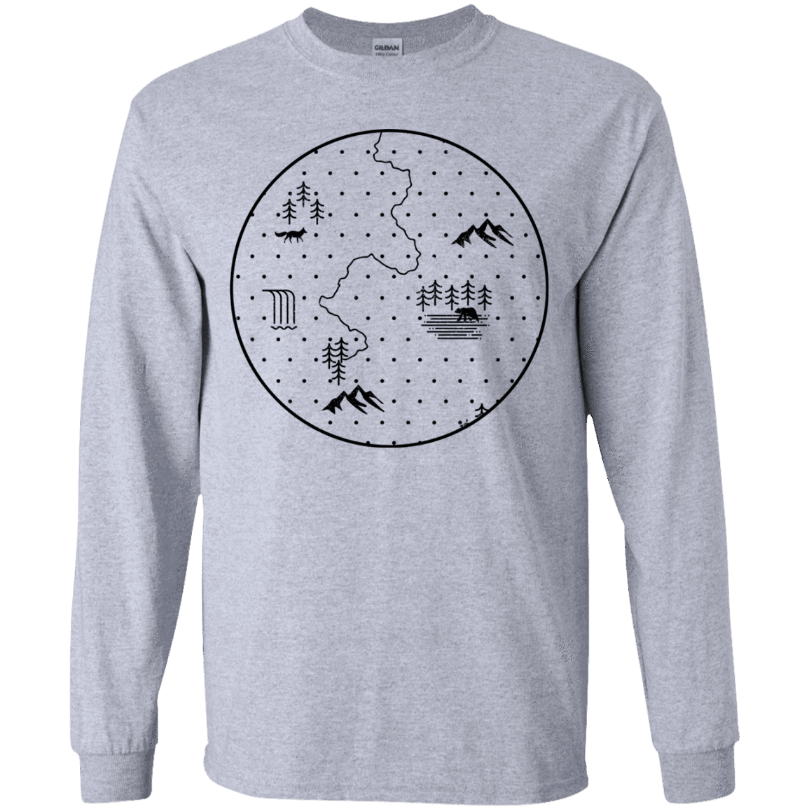 T-Shirts Sport Grey / YS Discovering Nature Youth Long Sleeve T-Shirt