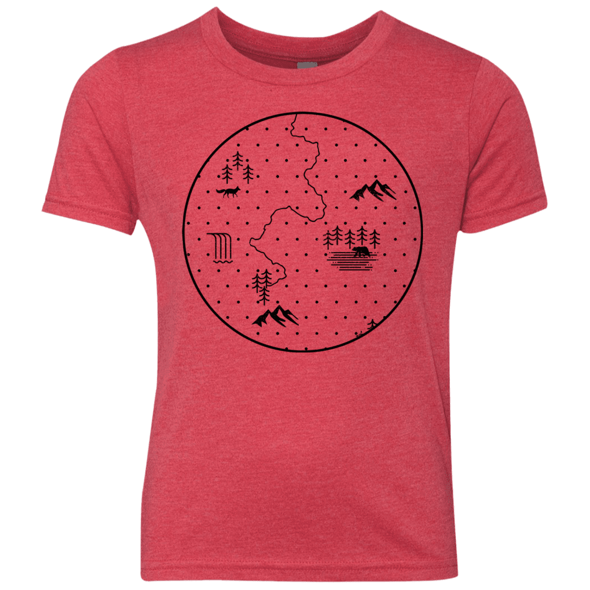 T-Shirts Vintage Red / YXS Discovering Nature Youth Triblend T-Shirt