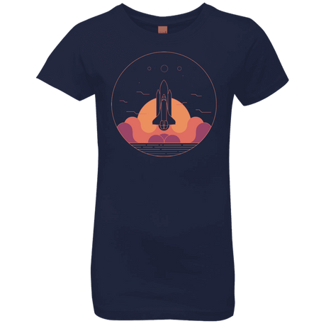 T-Shirts Midnight Navy / YXS Discovery Star Girls Premium T-Shirt
