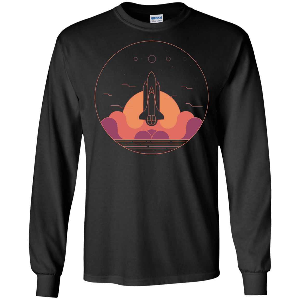 T-Shirts Black / S Discovery Star Men's Long Sleeve T-Shirt