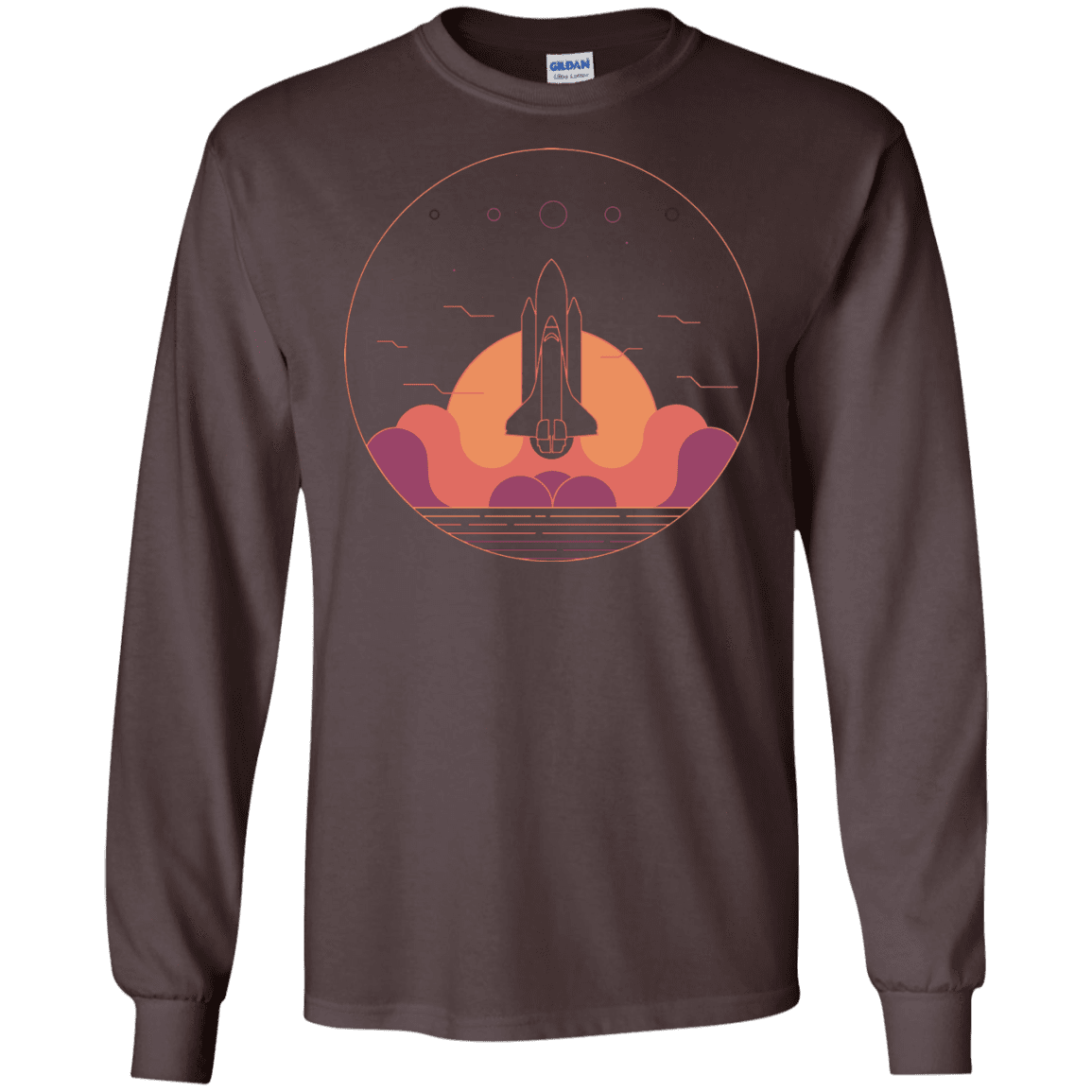 T-Shirts Dark Chocolate / S Discovery Star Men's Long Sleeve T-Shirt