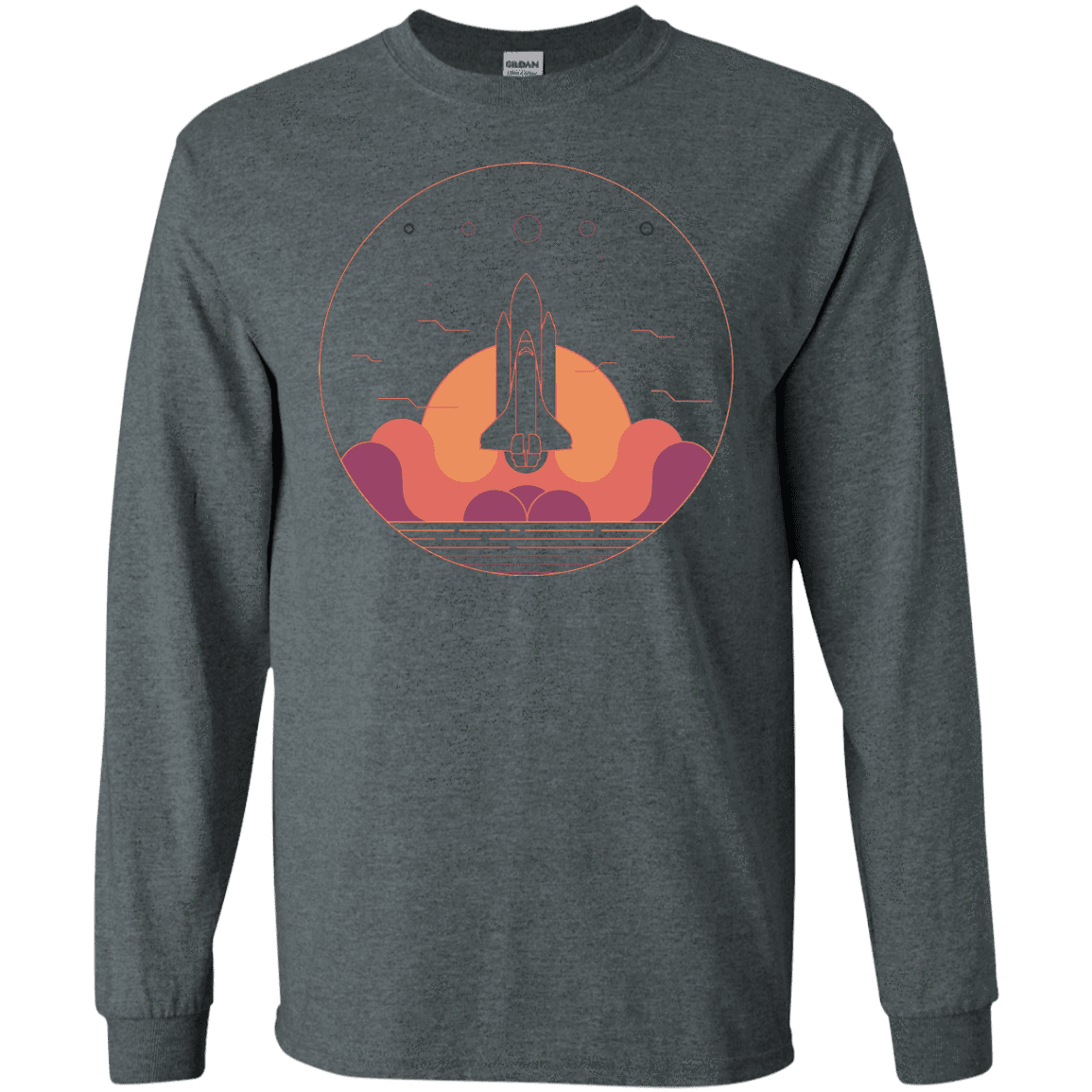 T-Shirts Dark Heather / S Discovery Star Men's Long Sleeve T-Shirt