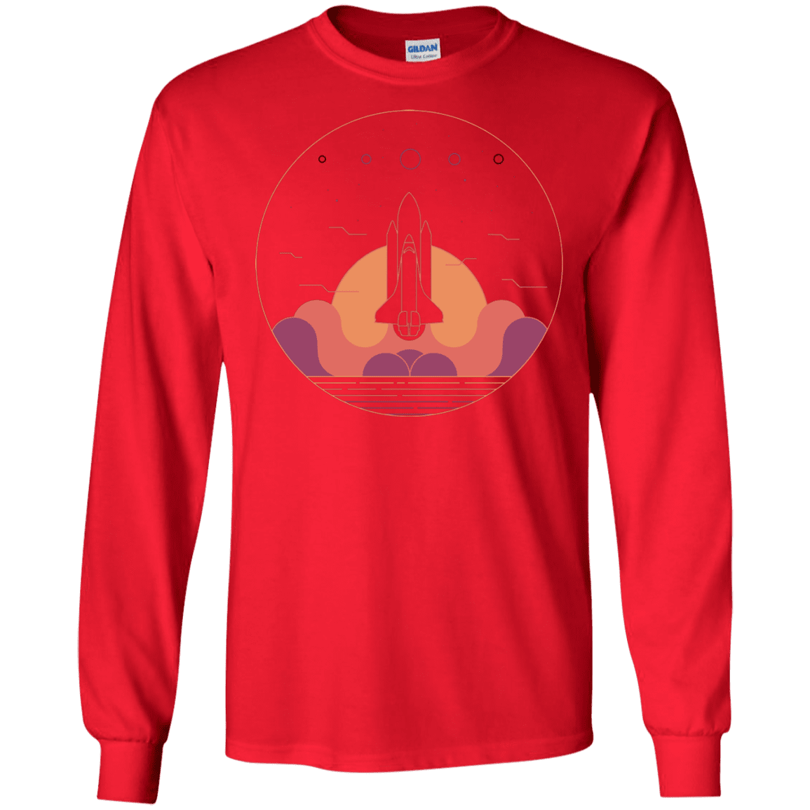 T-Shirts Red / S Discovery Star Men's Long Sleeve T-Shirt