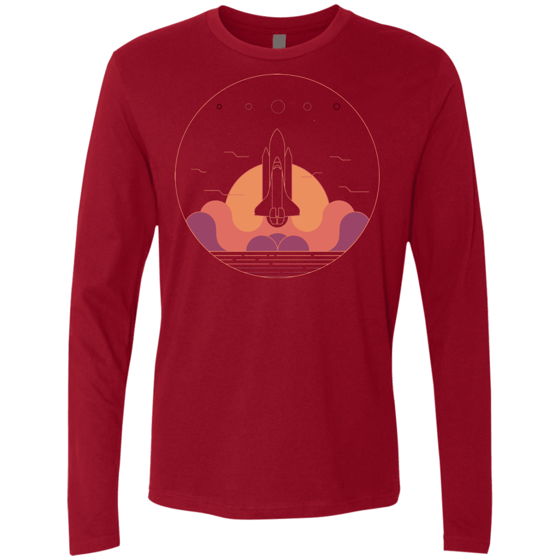 T-Shirts Cardinal / S Discovery Star Men's Premium Long Sleeve